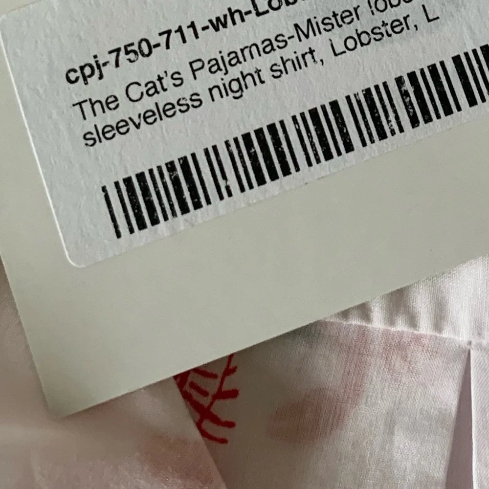 The Cat’s Pajamas Mister Lobster Luxe Pima Sleeveless Nightshirt Size L NEW - Picture 13 of 16